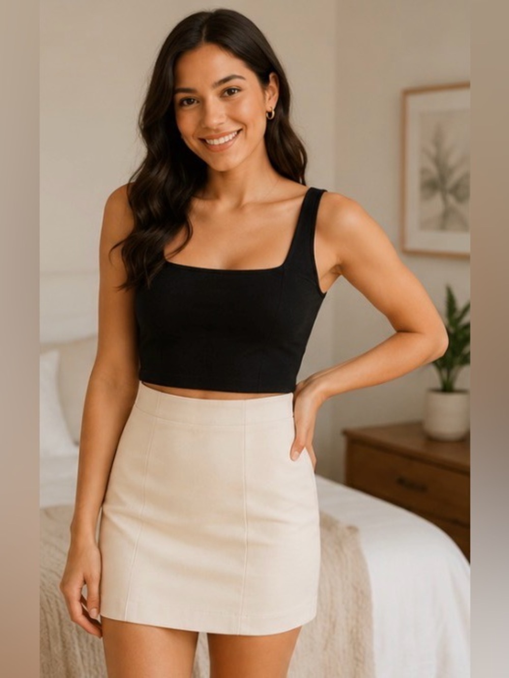 EXPRESS Cream Mini Skirt – Size 4